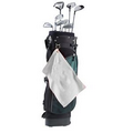 Loop Terry Golf Towel w/ Upper Left Corner Hook & Grommet (White Embroidered)